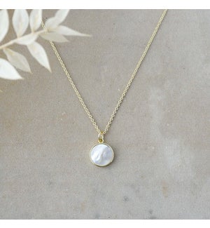 Alluring Necklace-gold/mother of pearl